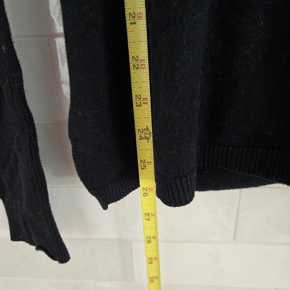 Lululemon Bring It Backbend Sweater Black Open Back Draped Cashmere Blend Tencel - Picture 9 of 12
